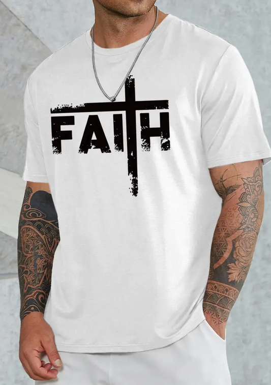 "FAITH" Graphic Plus Size T-Shirt