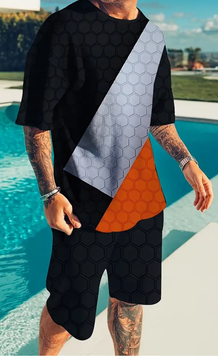 Conjunto corto de 2 piezas con estampado "Slick"
