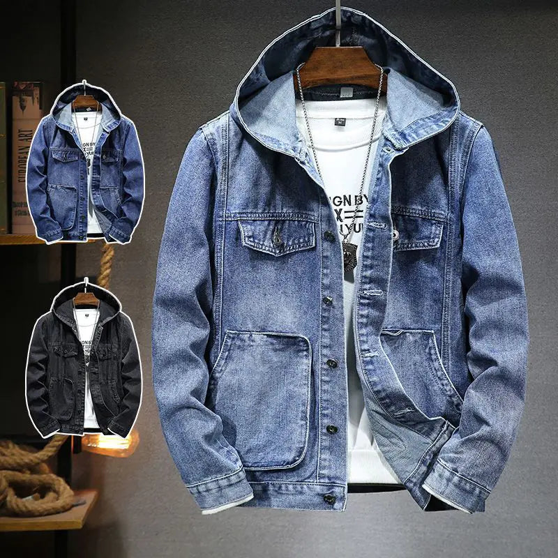 Men's  Hooded Denim Jacket