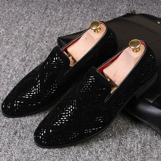 "Boss" Rhinestone Shining Loafer Shoes