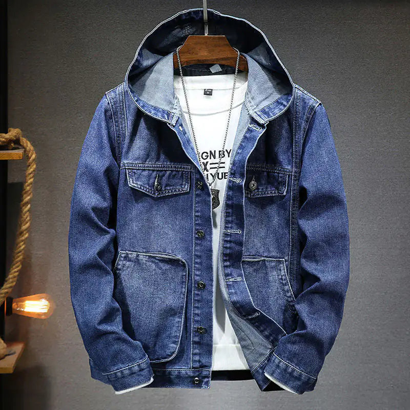 Men's  Hooded Denim Jacket