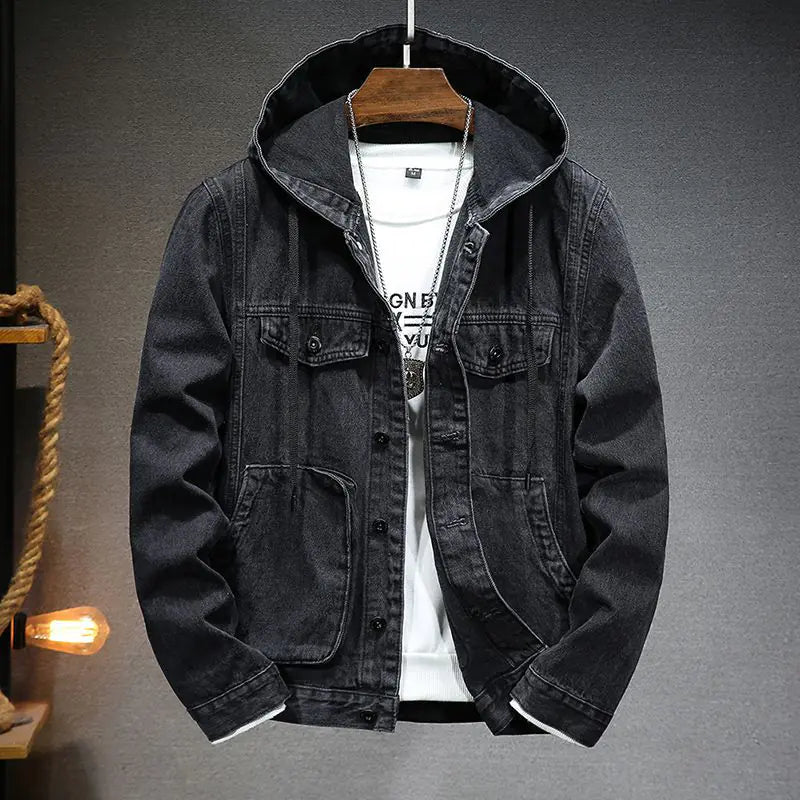 Men's  Hooded Denim Jacket